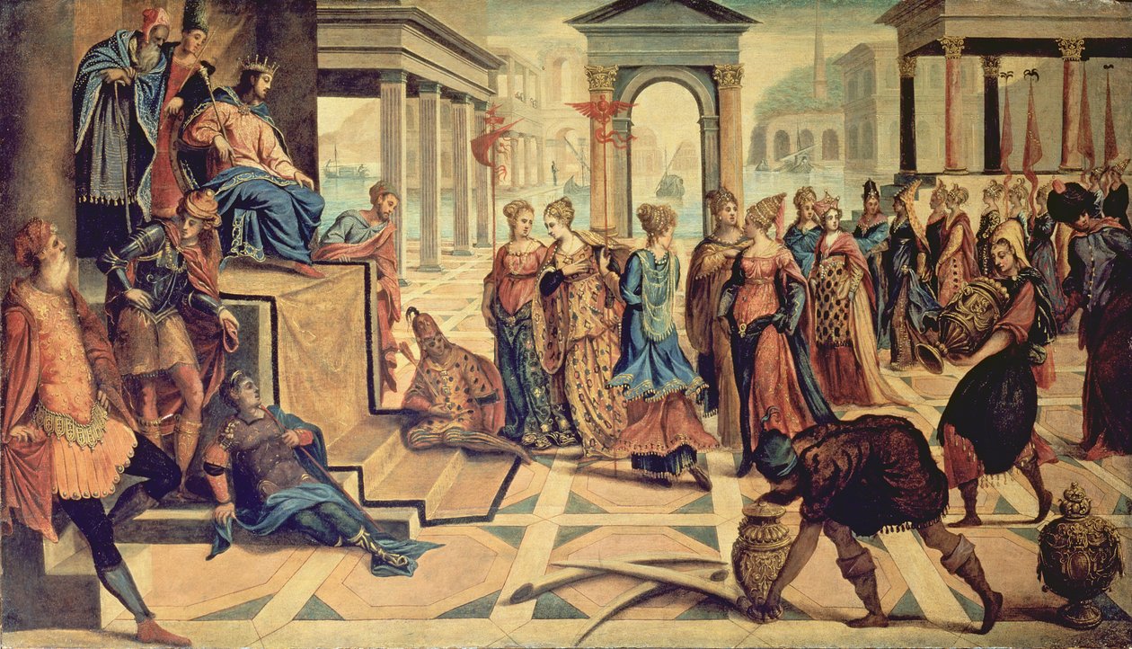 Salomon og Dronningen af Saba af Jacopo Robusti Tintoretto