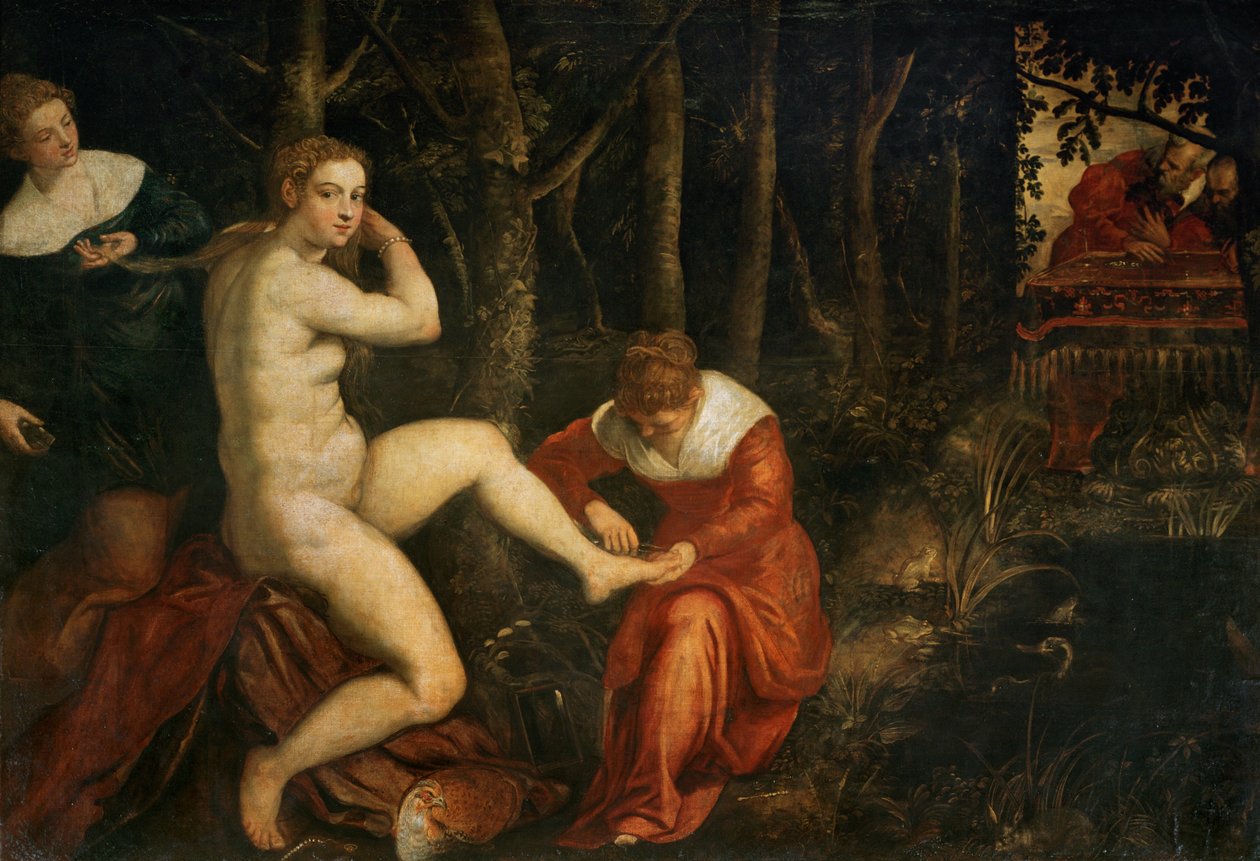 Suzanne au bain - Susanna i sit bad ... af Jacopo Robusti Tintoretto