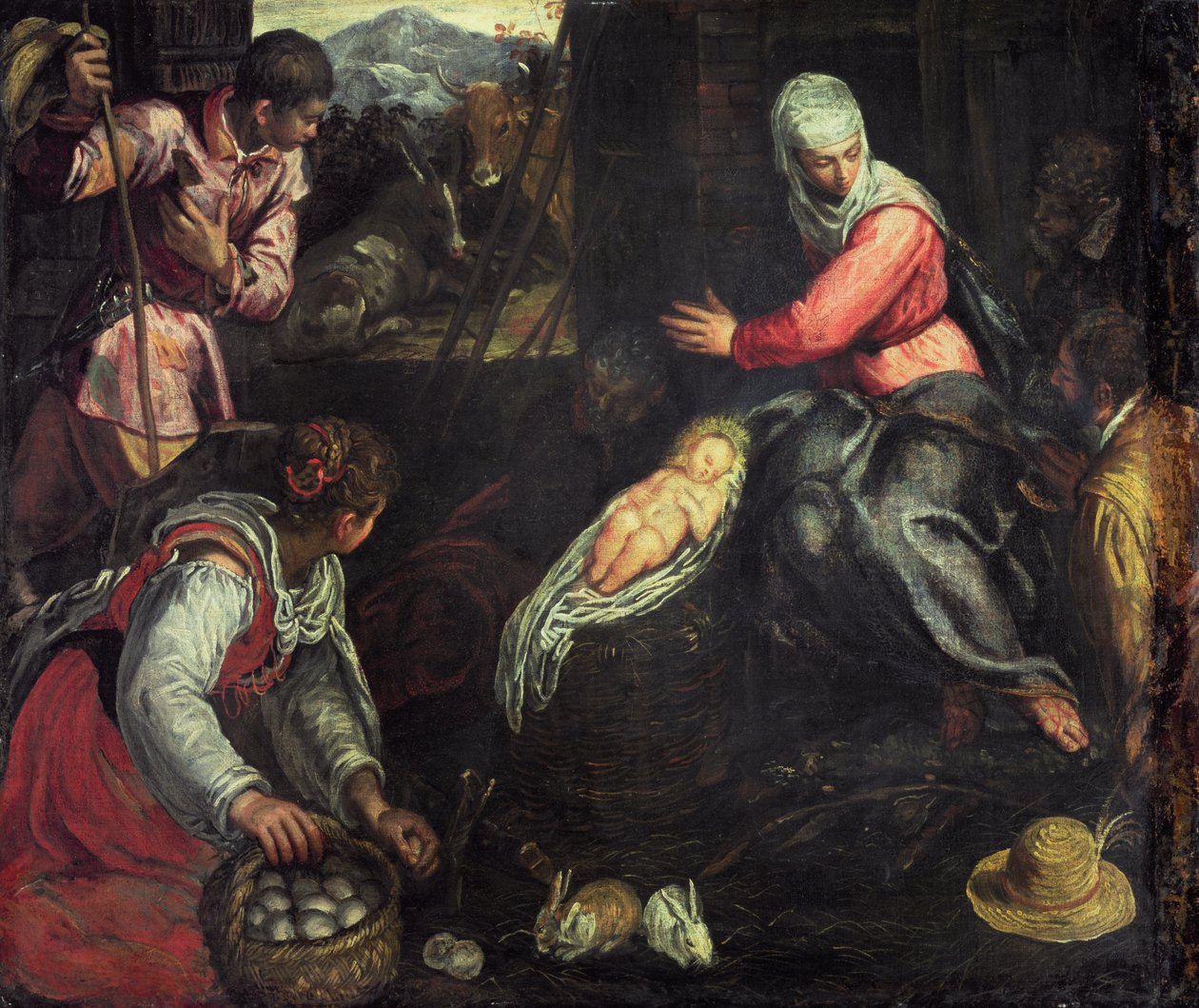 Hyrdernes tilbedelse, c.1578 af Jacopo Robusti Tintoretto