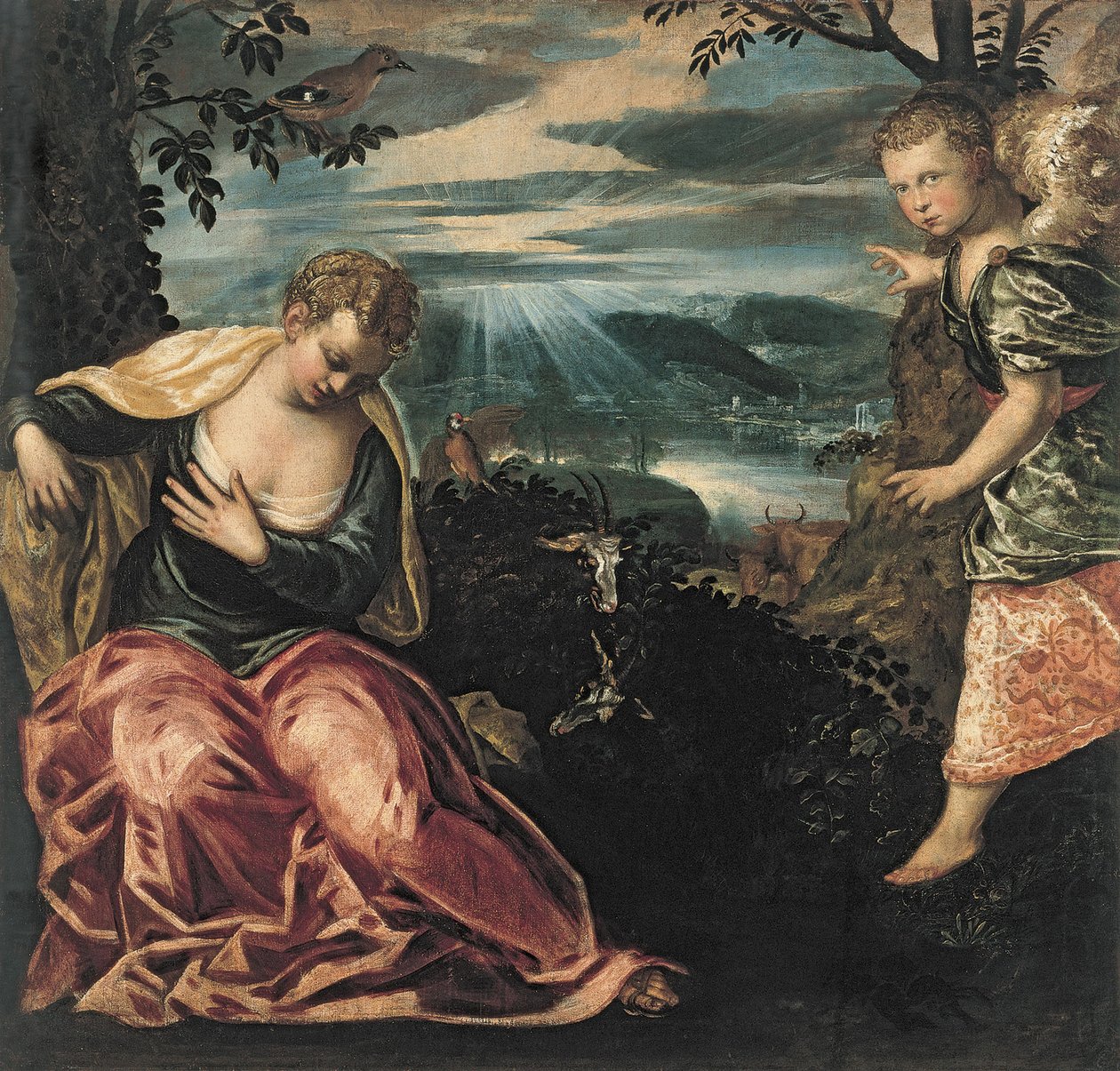 Bebudelsen til Manoahs kone af Jacopo Robusti Tintoretto