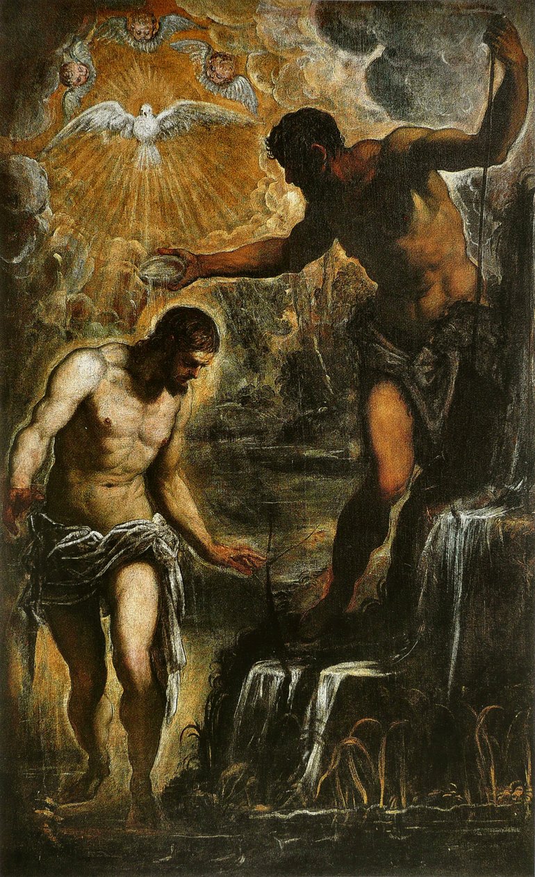 Kristi dåb, ca. 1589 af Jacopo Robusti Tintoretto