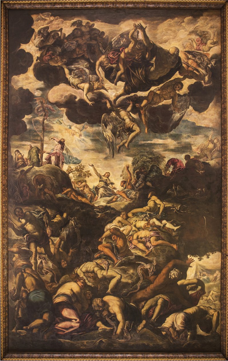Opførelsen af den skamløse slange, 1576. af Jacopo Robusti Tintoretto