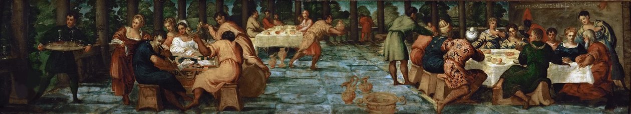 Belshazzars fest, ca 1543. af Jacopo Robusti Tintoretto