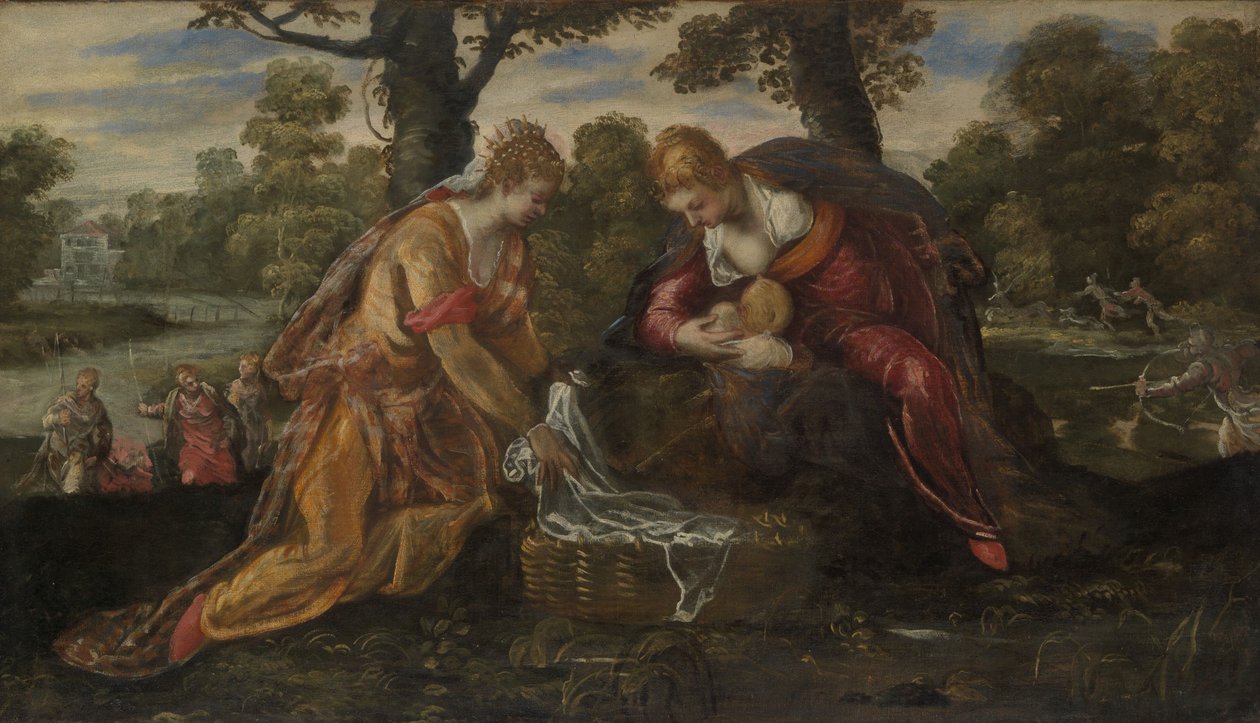 Fundet af Moses, ca. 1555-75 af Jacopo Robusti Tintoretto