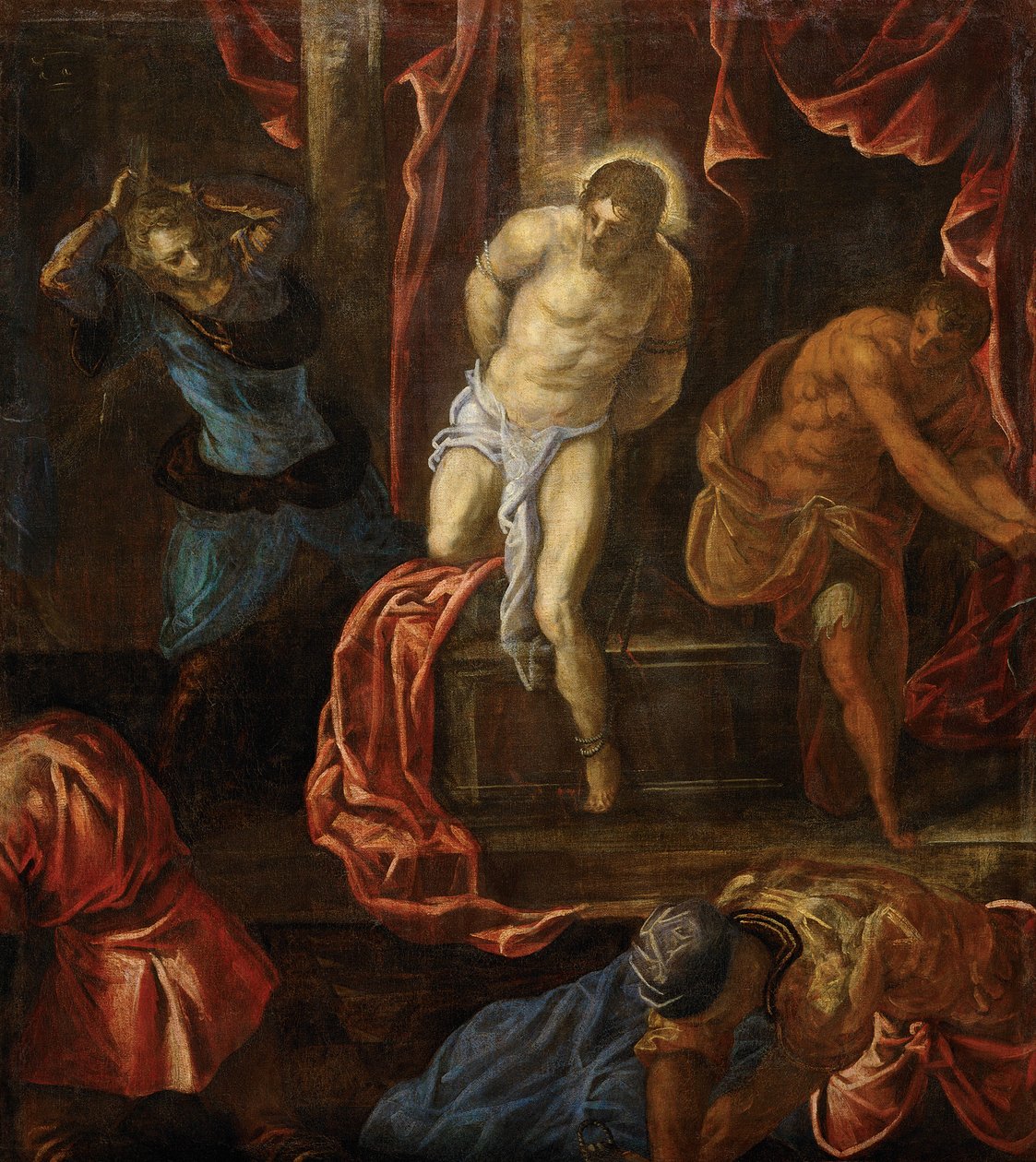 The flagellation of Christ, ca 1585-1590. af Jacopo Robusti Tintoretto