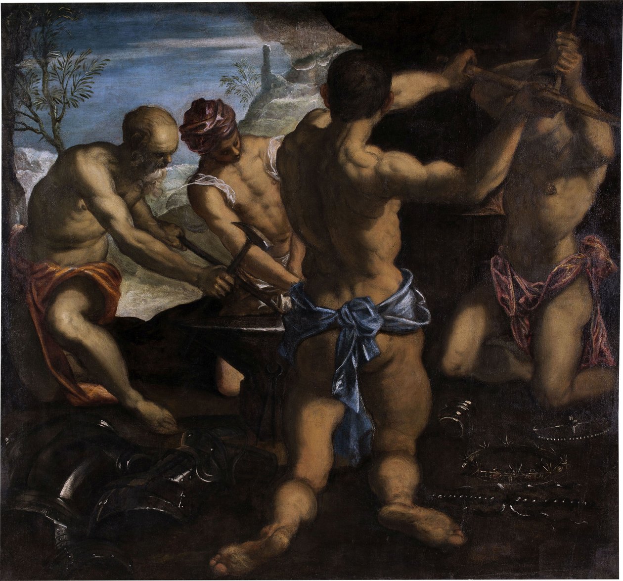 Vulkans smedje, 1576-1577. af Jacopo Robusti Tintoretto