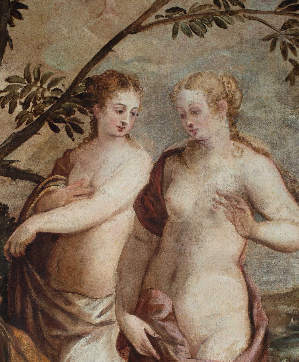 Detalje af Paris-dommen. af Jacopo Robusti Tintoretto