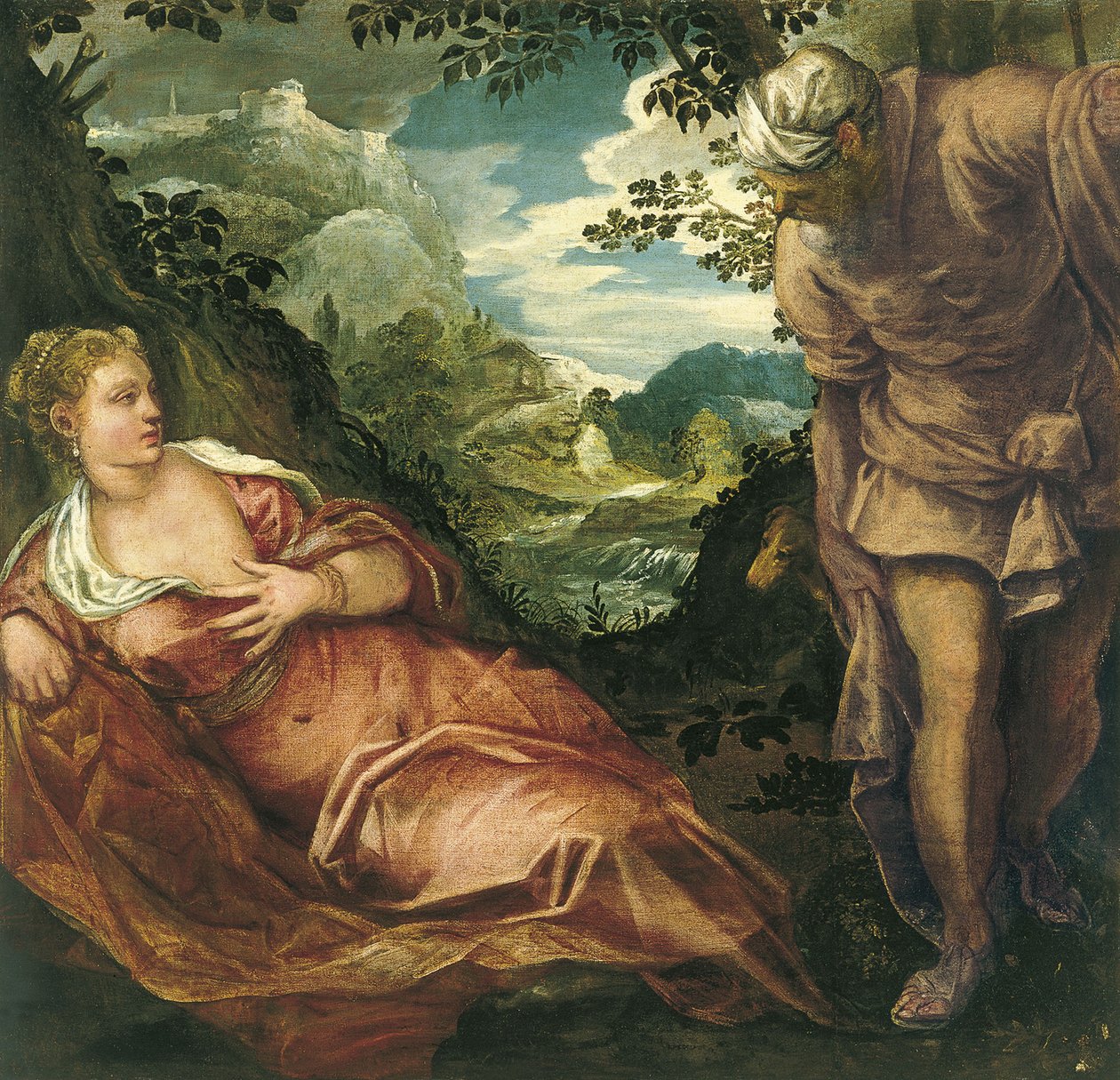 Judas og Tamars møde af Jacopo Robusti Tintoretto