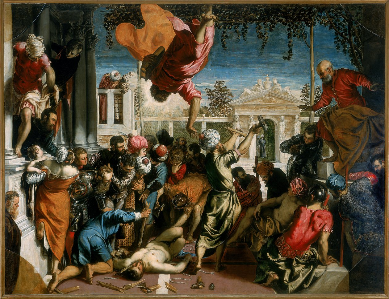 Miraklet ved St. Markus frigør en slave, 1548 af Jacopo Robusti Tintoretto