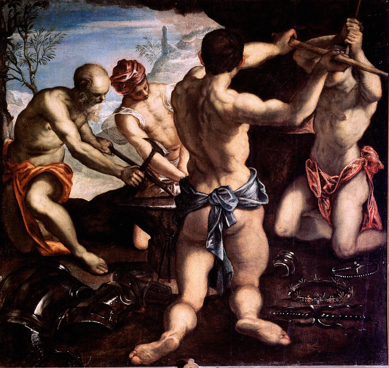 Vulkanmaleriets smedje af Jacopo Robusti dit il Tintoretto af Jacopo Robusti Tintoretto