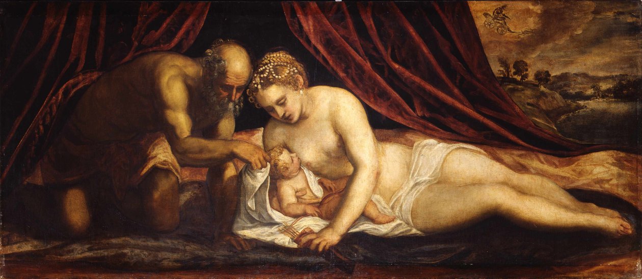 Venus, Vulcan og Amor af Jacopo Robusti Tintoretto