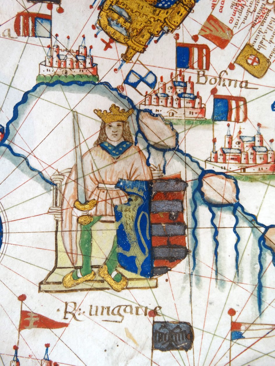 Renæssancekort over Europa, Jacopo Russo (efter), 1528 af Jacopo Russo