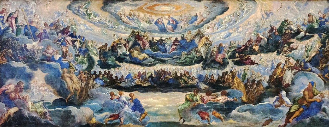 Fransk: Le Couronnement de la Vierge, dit Le Paradis Jomfruens kroning af Jacopo Tintoretto