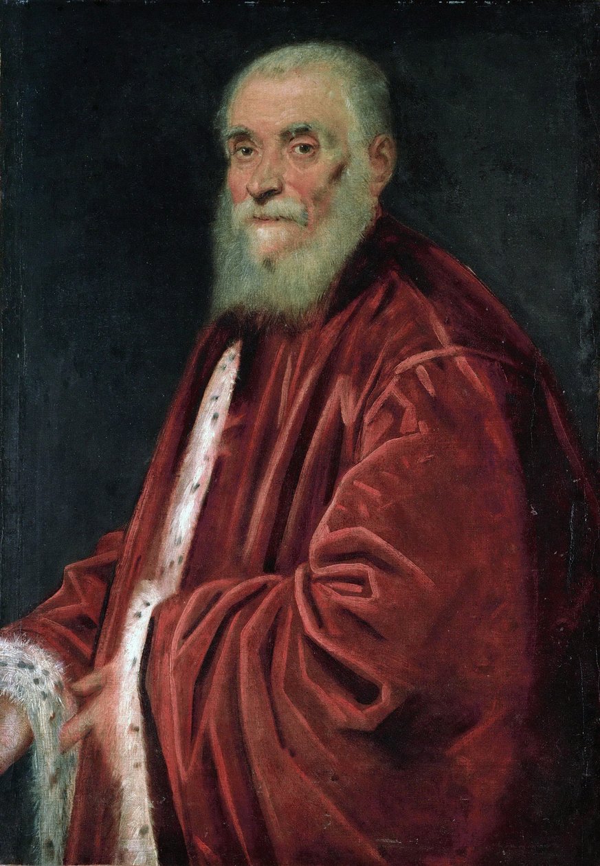 Engelsk: Portræt af senator Marco Grimani (d. 1583) af Jacopo Tintoretto