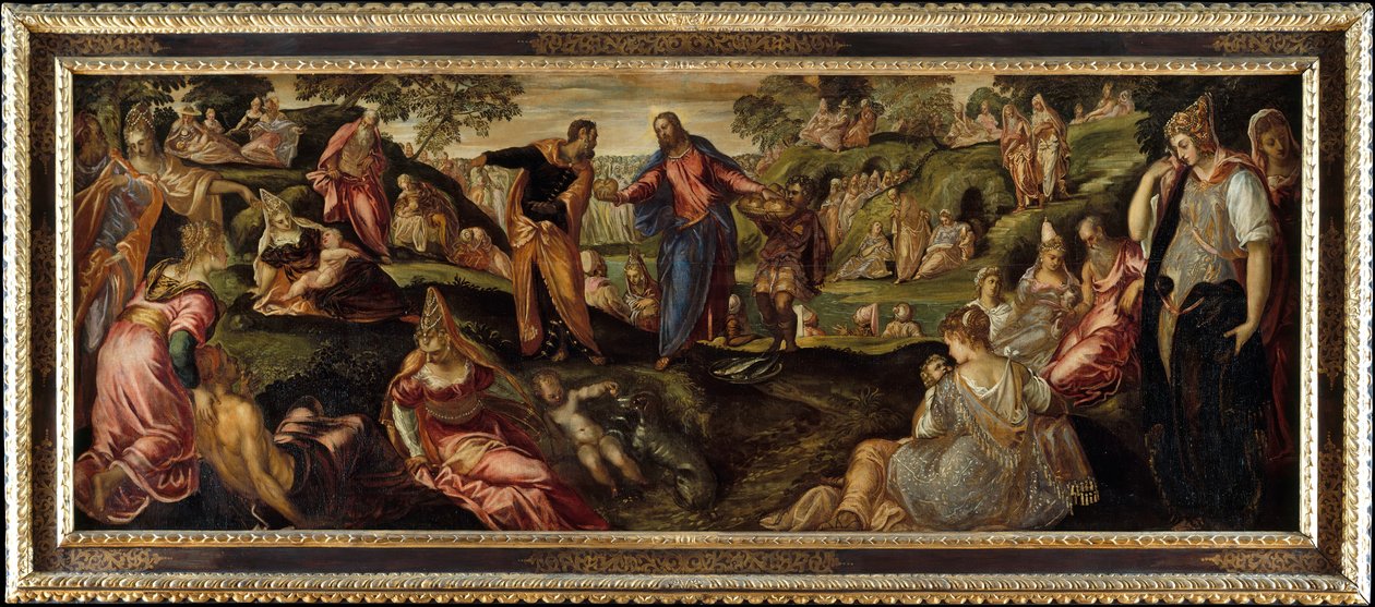 Miraklet med brødene og fiskene, ca. 1545-50. af Jacopo Robusti Tintoretto
