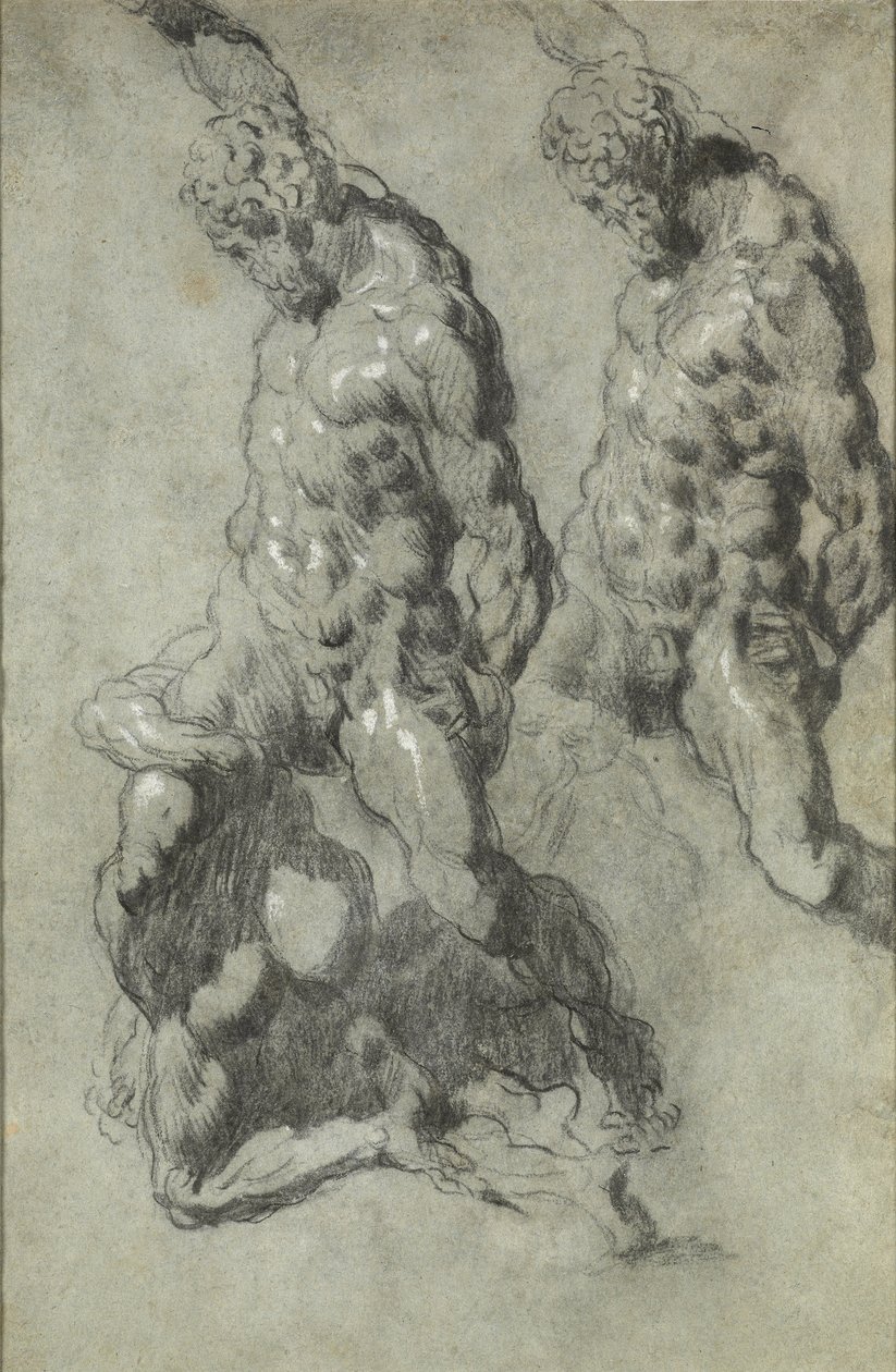 To studier af Samsons drab på filistrene af Jacopo Tintoretto