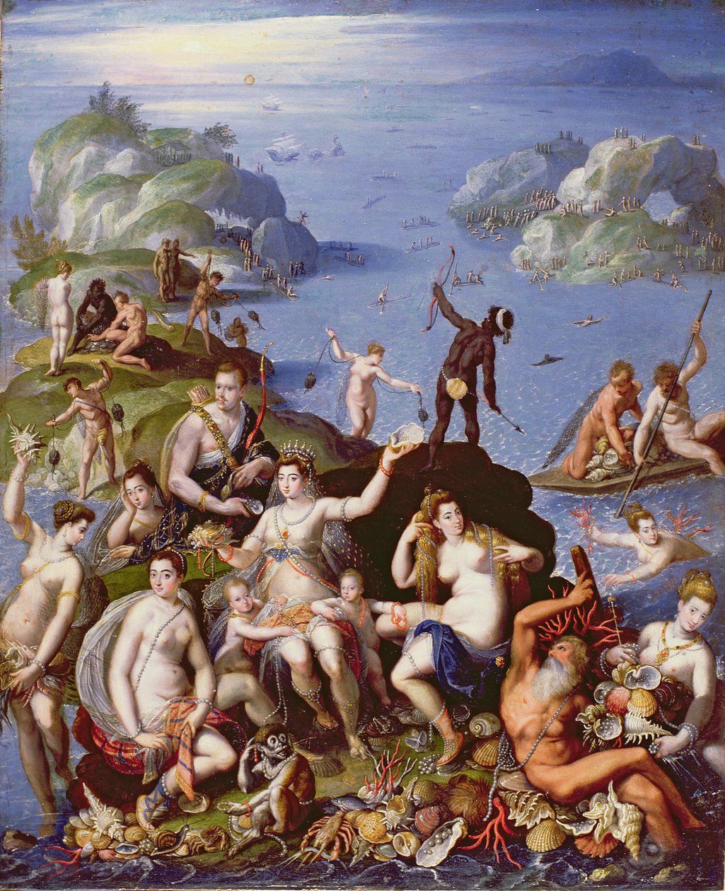 Fiskeri efter koraller, ca. 1590 (olie på kobber) af Jacopo Zucchi