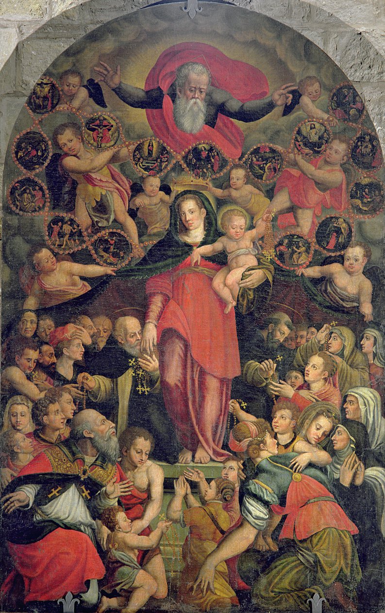 Madonna af rosenkransen, ca. 1569 af Jacopo Zucchi
