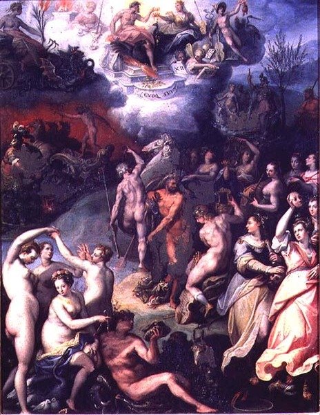The Age of Silver (olie på kobber) af Jacopo Zucchi