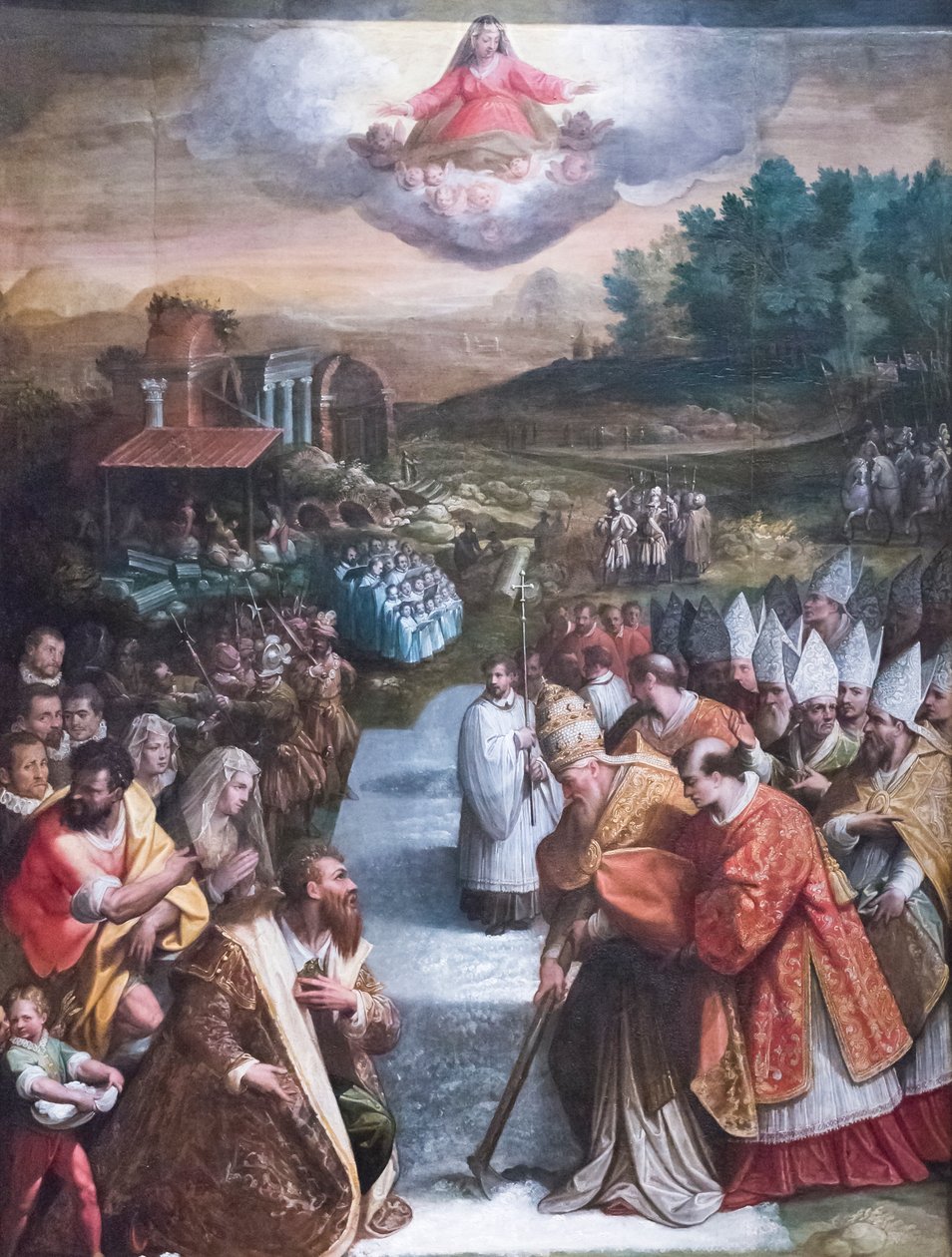 The Miracle of the Snow (olie på lærred) af Jacopo Zucchi