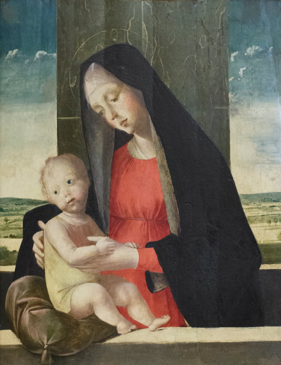 Madonna og barn, ca. 1490-1500 (olie på panel) af Jacopo da Valenza