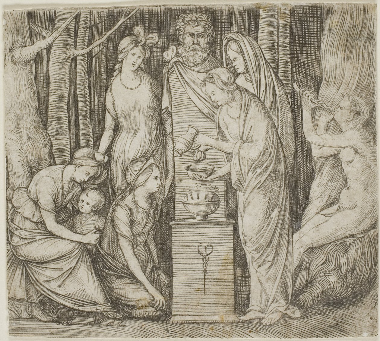 Offer til Priapus, den mindre tallerken af Jacopo de