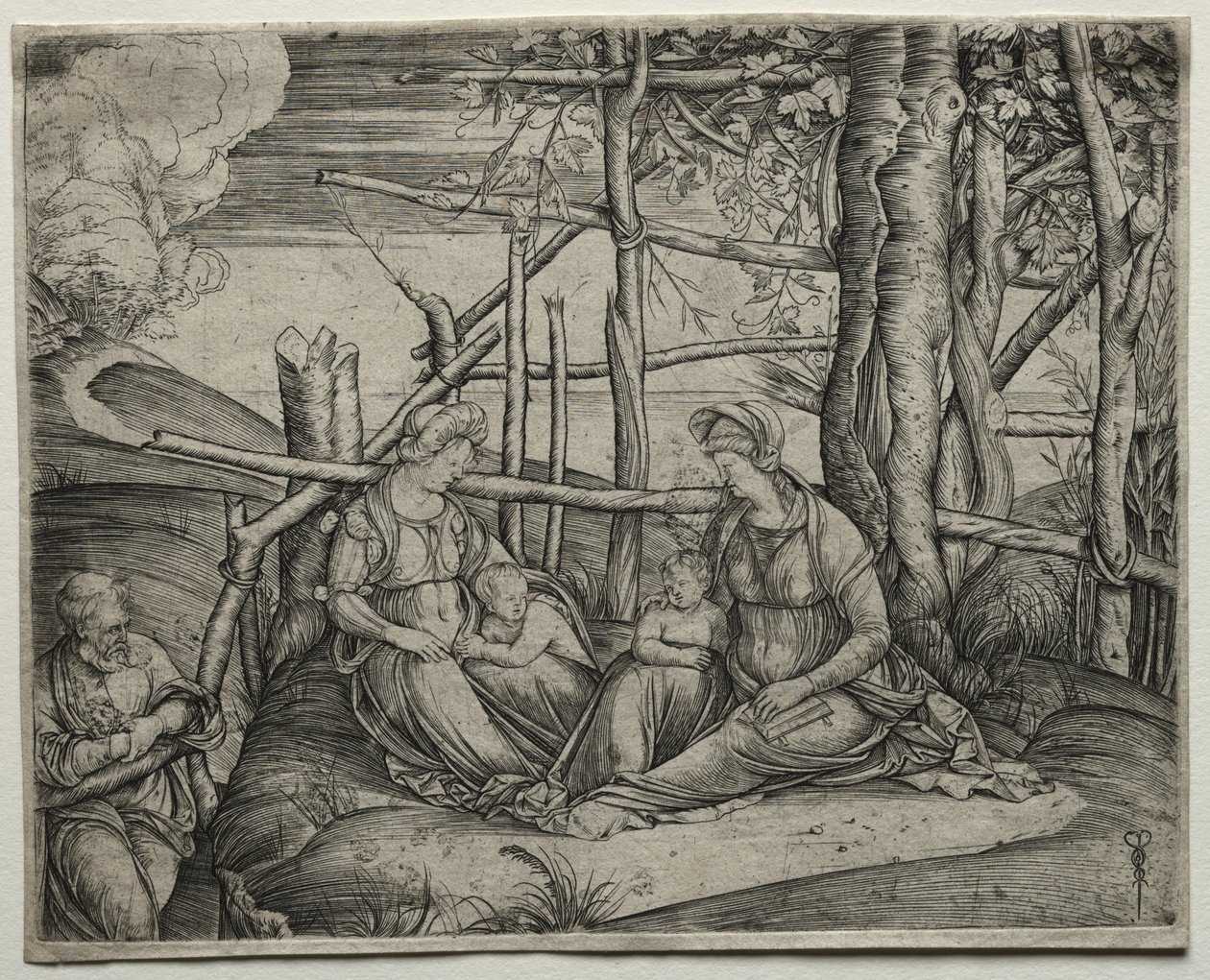 Den hellige familie med St. Elizabeth af Jacopo de