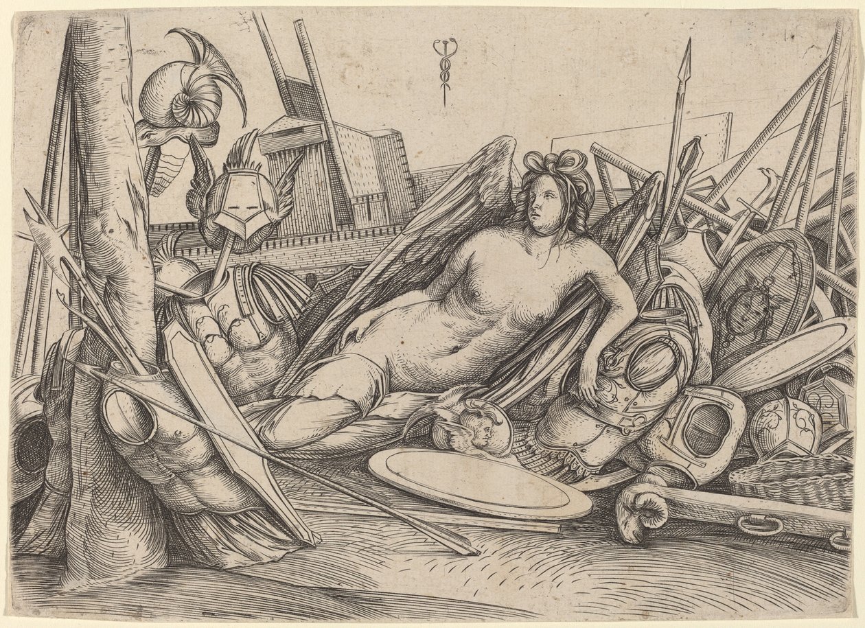 Victory Reclining Midt Trofæer af Jacopo de