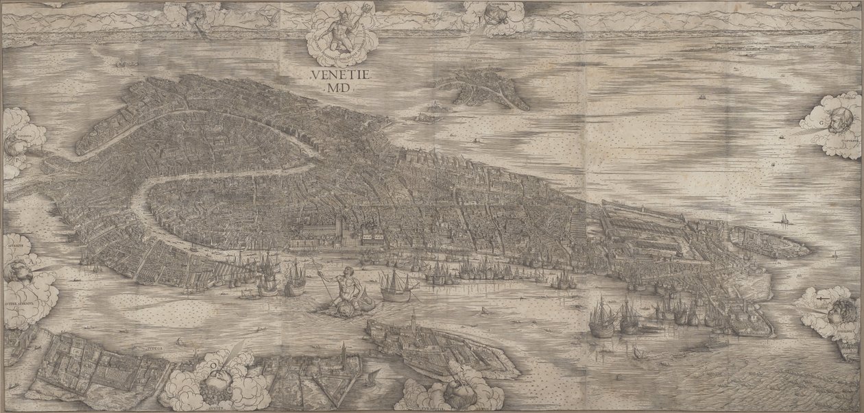 Udsigt over Venedig af Jacopo de Barbari