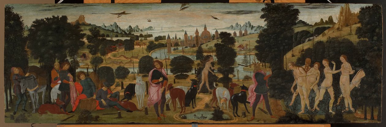 Diana og Actaeon af Jacopo del Sellaio