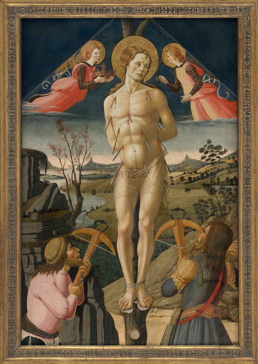 Den hellige Sebastians martyrium af Jacopo del Sellaio