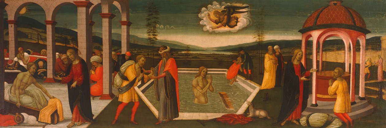 Pool of Bethesda af Jacopo del Sellaio (1441-1493) af Jacopo del Sellaio