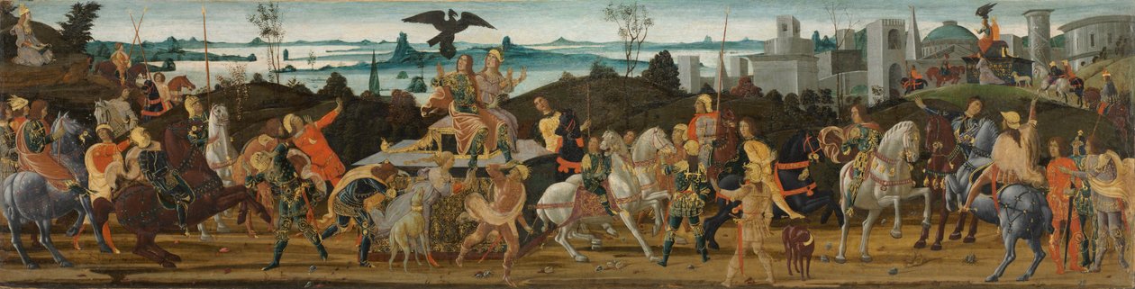 Tarquinius Priscus kommer ind i Rom, ca. 1470 af Jacopo del Sellaio