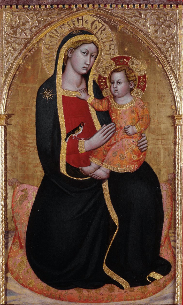 Jomfru af Montenero med barn (maleri af Jacopo di (14th century) Michele