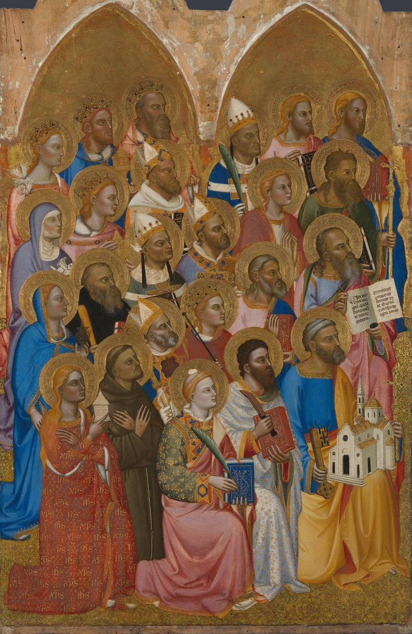 Tilbedende hellige fra San Pier Maggiore-altertavlen, 1371 af Jacopo di Cione