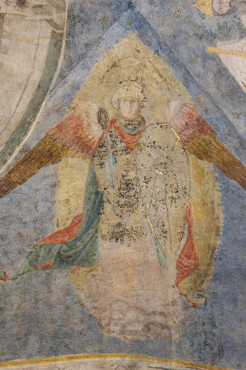 Allegori af fæstningen, detalje af hvælvingen (fresko) af Jacopo di Cione