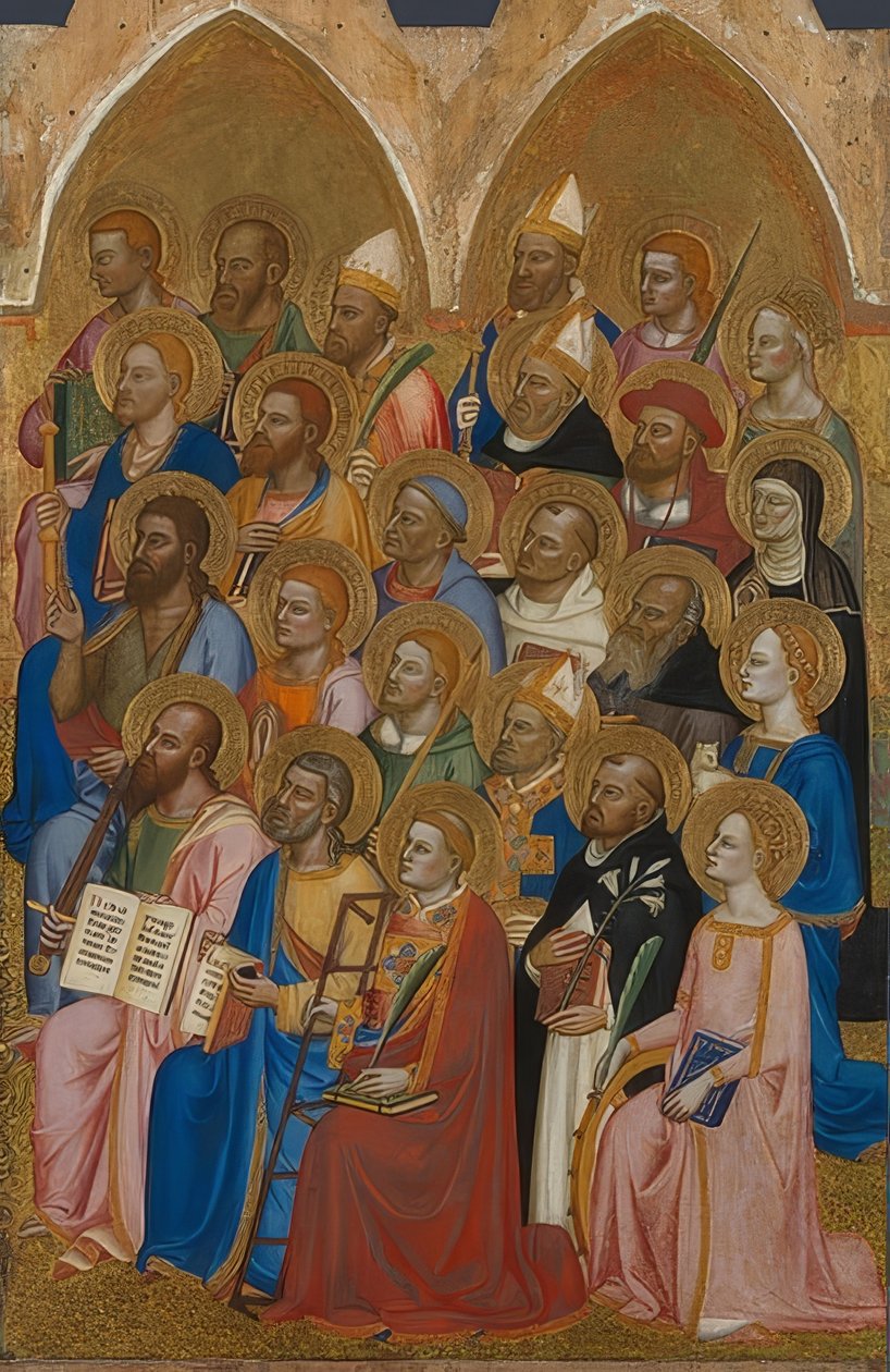 Tilbedende hellige (fløj af San Pier Maggiore-alteret). 1370-71 af Jacopo di Cione