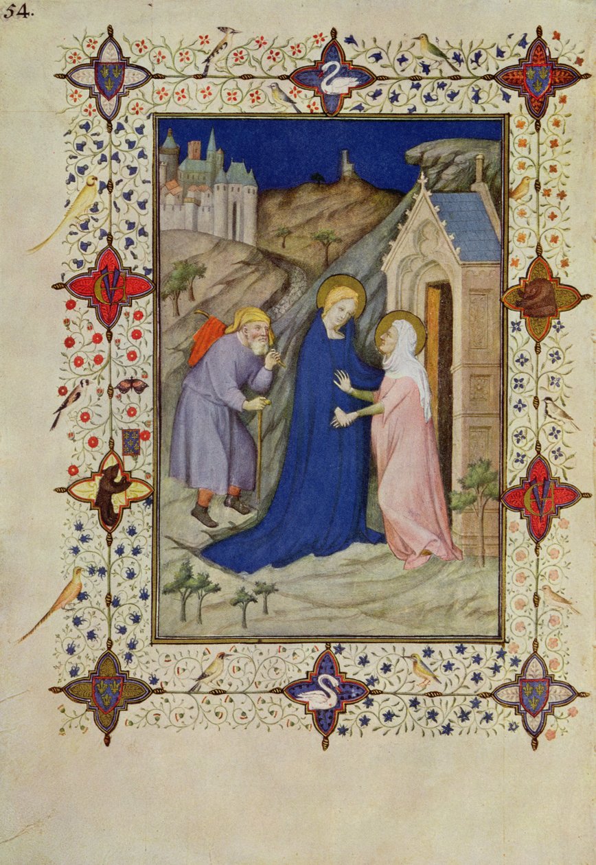 MS 11060-11061 Timer af Notre Dame: Laudes, The Visitation, fra 