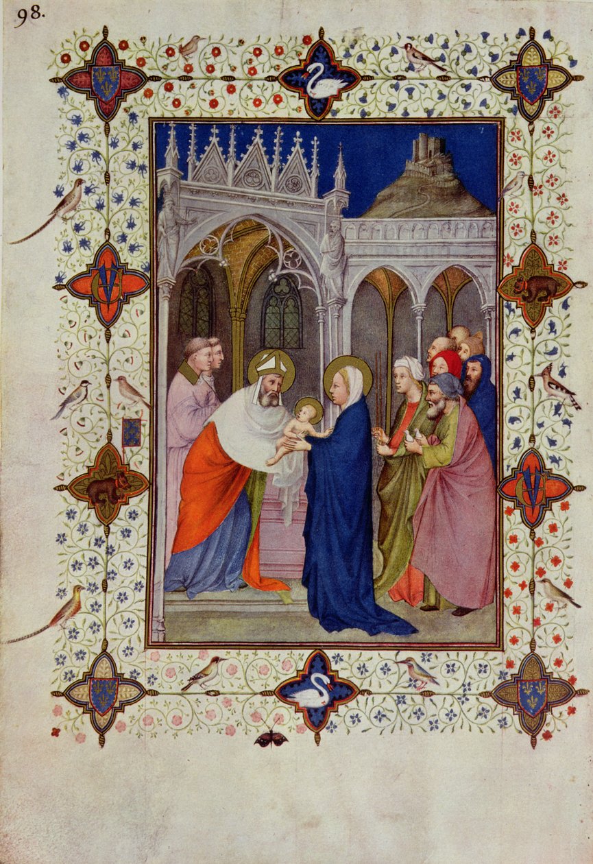 MS 11060-11061 Timer af Notre Dame: Ingen, Præsentationen i templet, fra 
