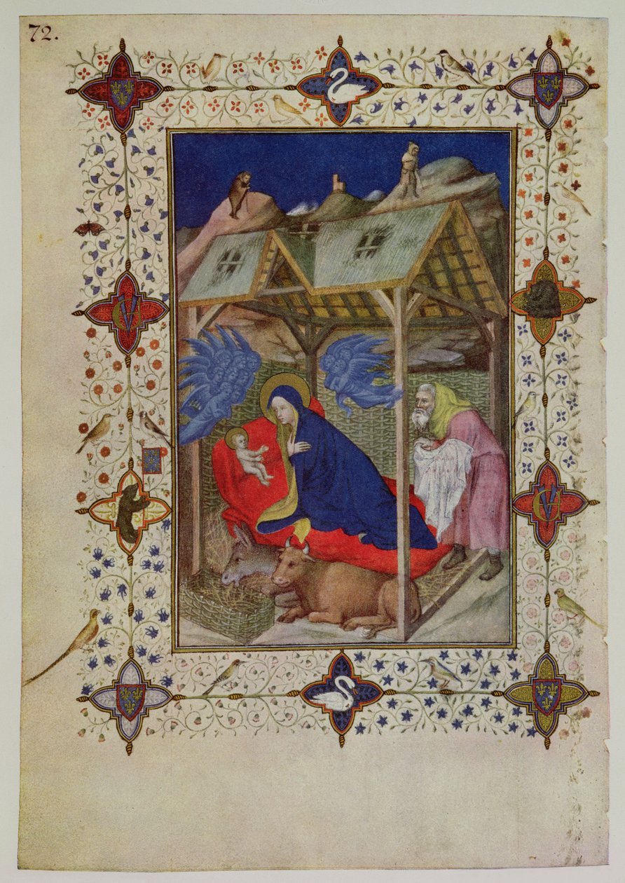 MS 11060-11061 Timer af Notre Dame: Prime, The Birth of Christ, fra 