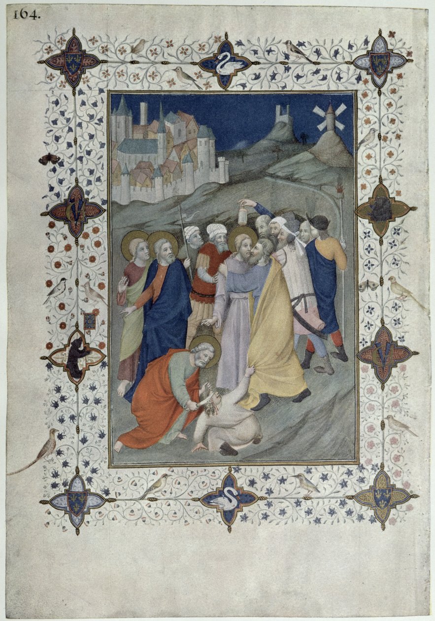 MS 11060-11061 Korsets timer: Matin og Laudes, Forræderiet af Judas, fra 