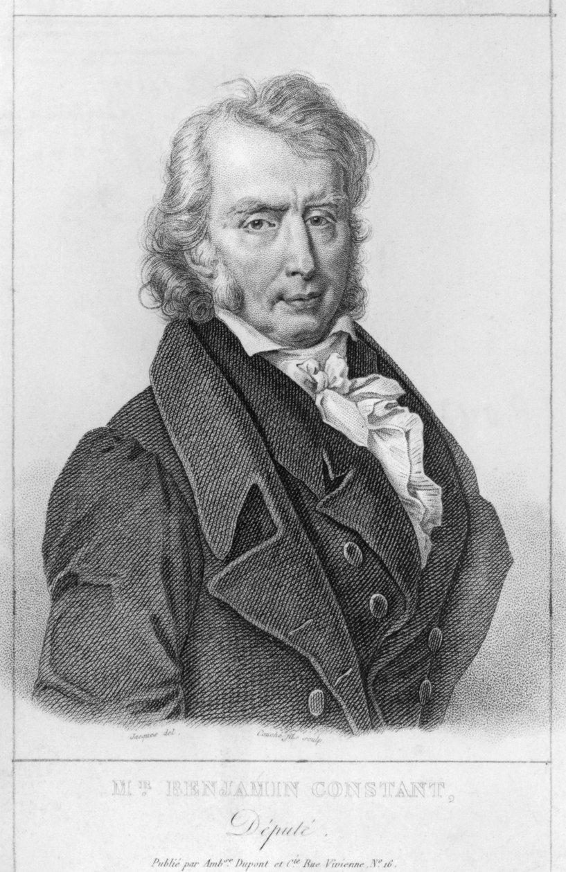 Henri Benjamin Constant de Rebecque (1767-1830) som stedfortræder, indgraveret af Louis Francois Couche (1782-1849) af Jacques