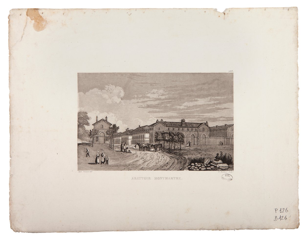 Montmartre Slagteriet af Jacques Alphonse Testard