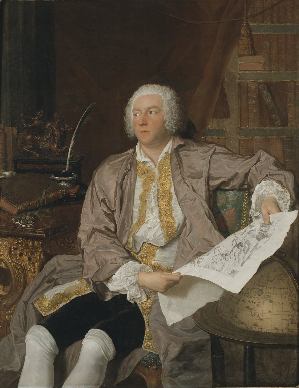 Grev Carl Gustaf Tessin (1695-1770) af Jacques Andre Joseph Camelot Aved
