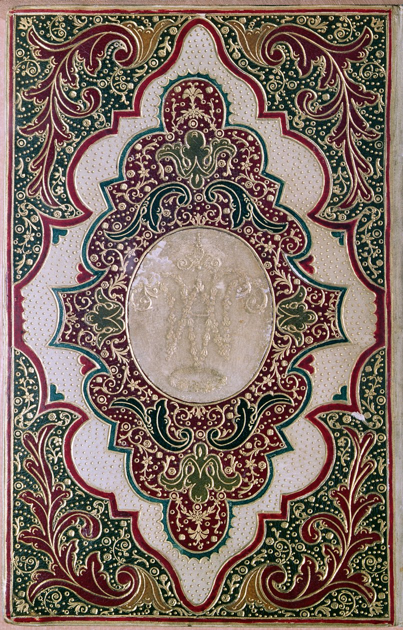 Mosaikbind, ca. 1745 (læder) af Jacques Antoine Derome