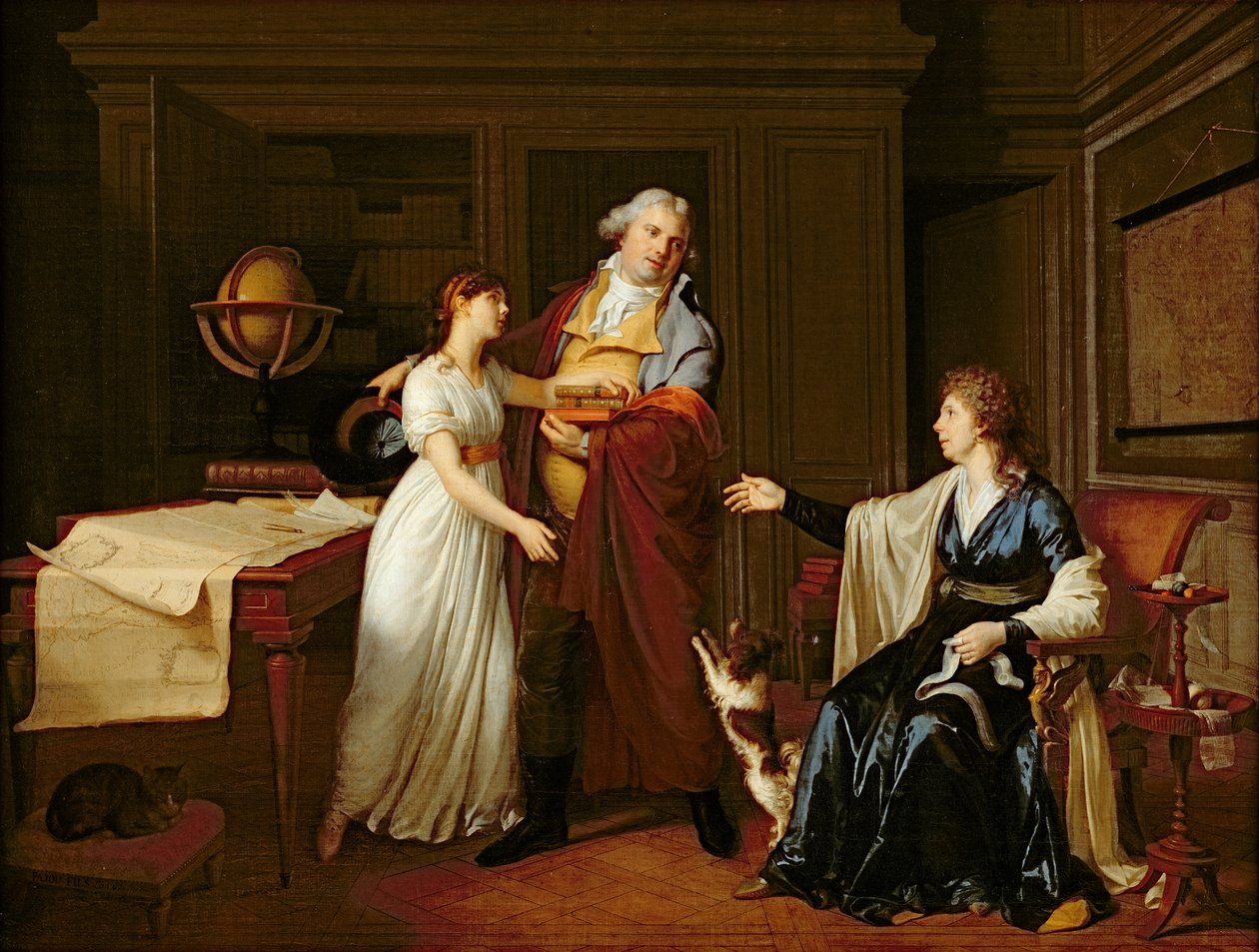 Familieportræt, 1798 af Jacques Augustin Catherine Pajou