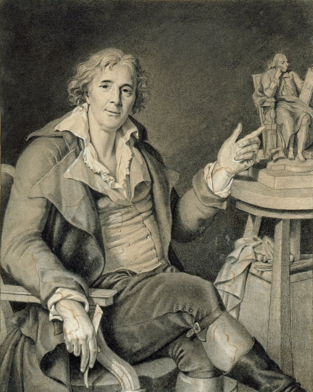 Portræt af Augustin Pajou, 1782 af Jacques Augustin Catherine Pajou