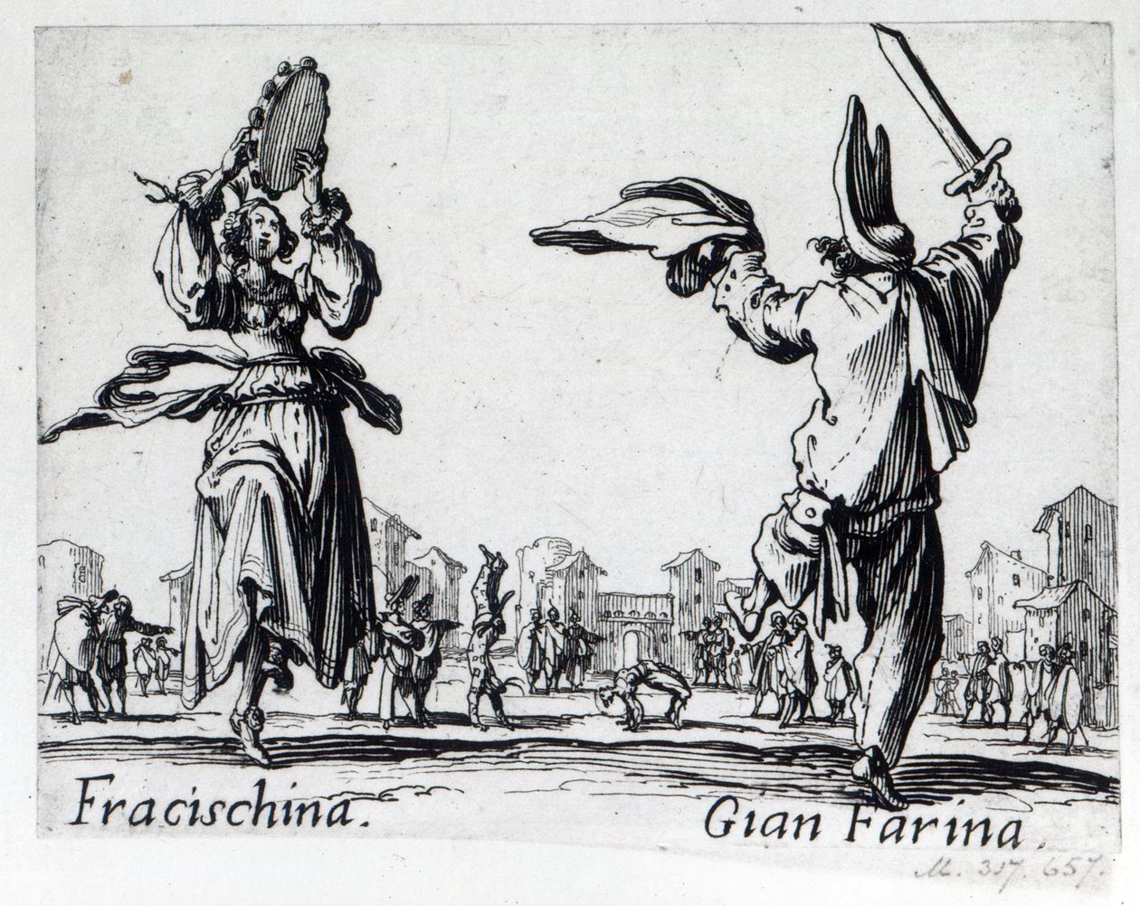Balli de Sfessania, ca. 1622 af Jacques Callot