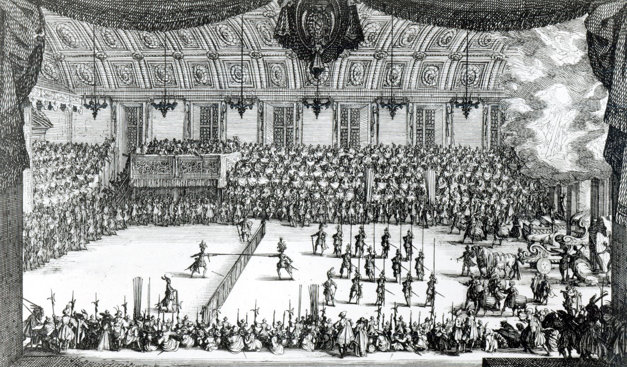 Combat a la Barriere af Jacques Callot