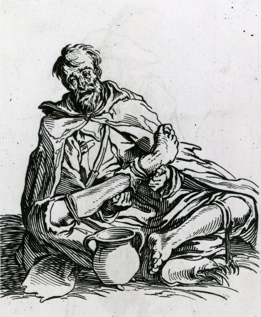 Siddende Tigger af Jacques Callot